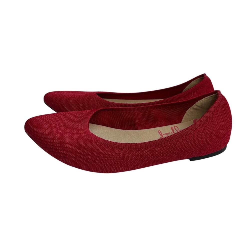 Jellypop Red Pointed Toe Mesh Ballerina Flats Womens 8 Balletcore